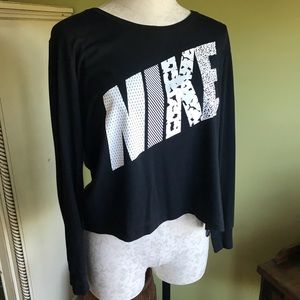Nike long sleeved crop top